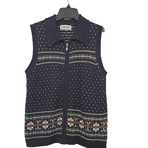 Cabin Creek Fair Isle Sweater Vest Large Holiday